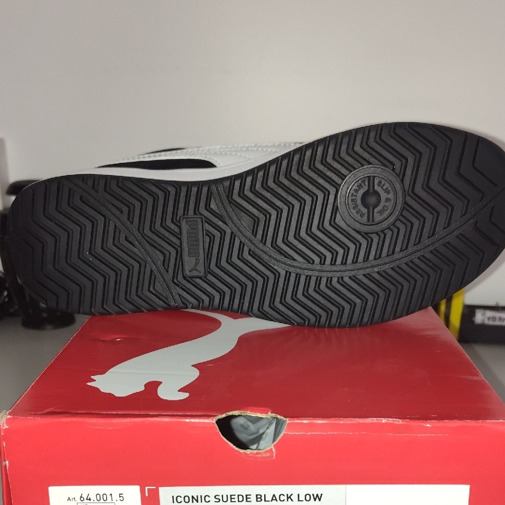 Puma Black and White Suede Sneakers - Picture 3 of 4